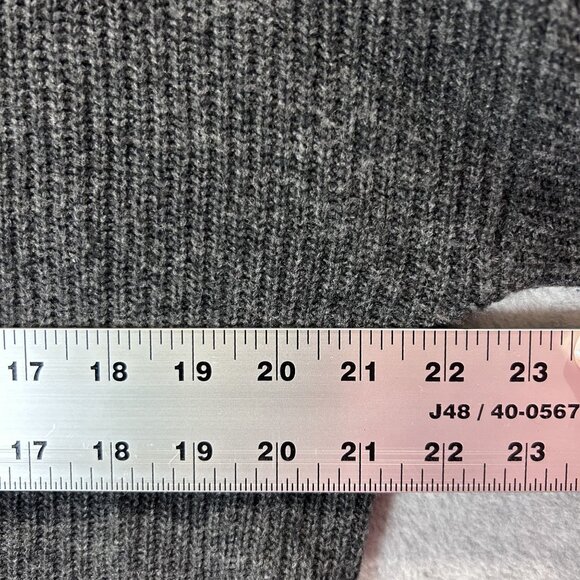 Madewell Gray Small Glenbrook Merino Wool Blend Half Zip Sweater  Pockets Pull O - Picture 4 of 11